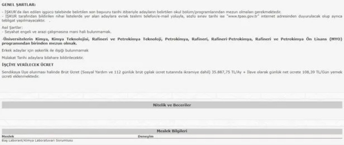 TPAO personel alımı