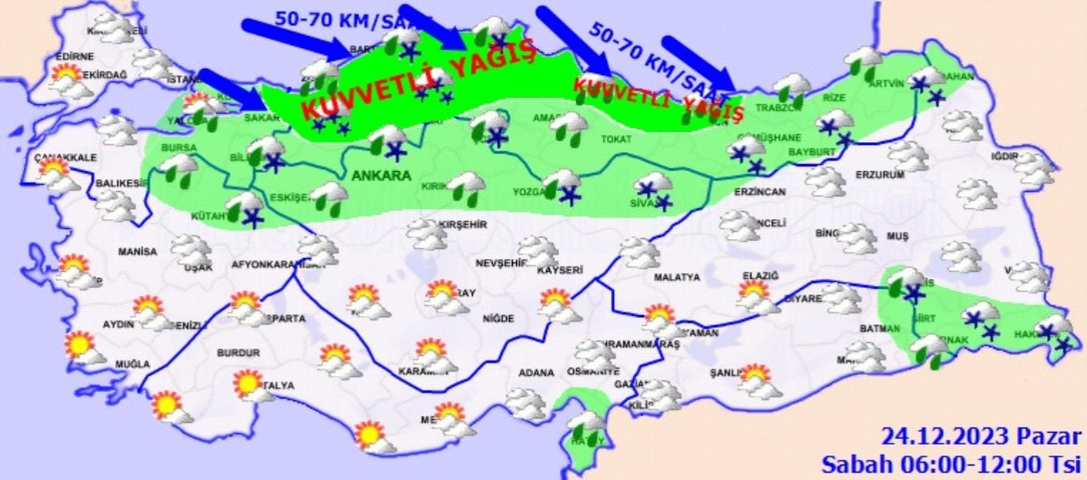 24 aralık 2023 hava durumu