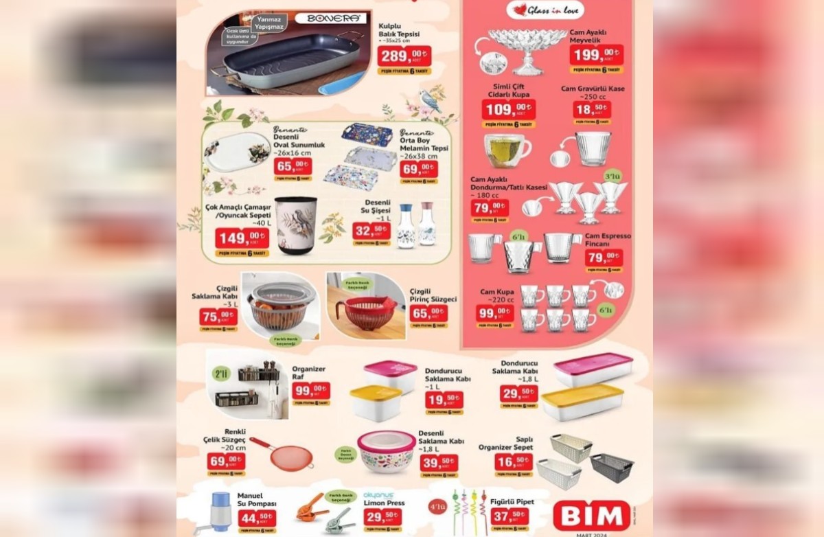 bim aktüel ürünler