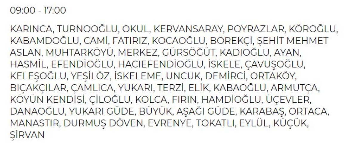 27 Mayıs Ankara'da elektrik kesintisi