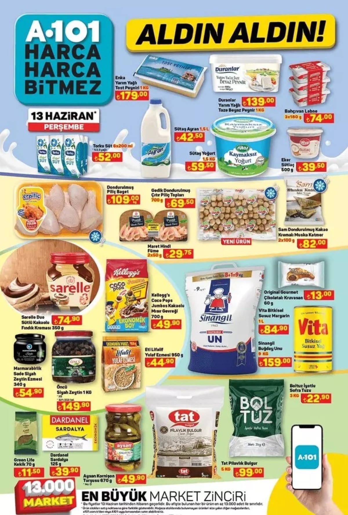 A101 13 Haziran 2024 Güncel Ürün Listesi