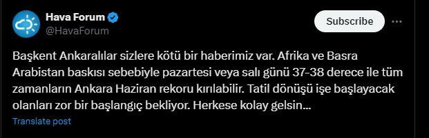 Ankara'da Altındağ, Çankaya, Etimesgut, Keçiören, Mamak, Sincan, Yenimahalle, Akyurt, Beypazarı dikkat! Salı uyarısı yapıldı, tarihi rekor 38 Basra'dan - Resim : 1