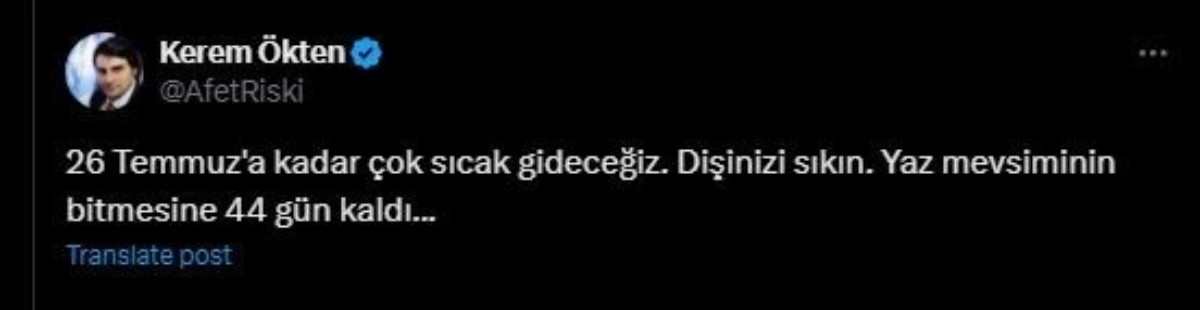 Onlarca ile 26 Temmuz uyarısı geldi