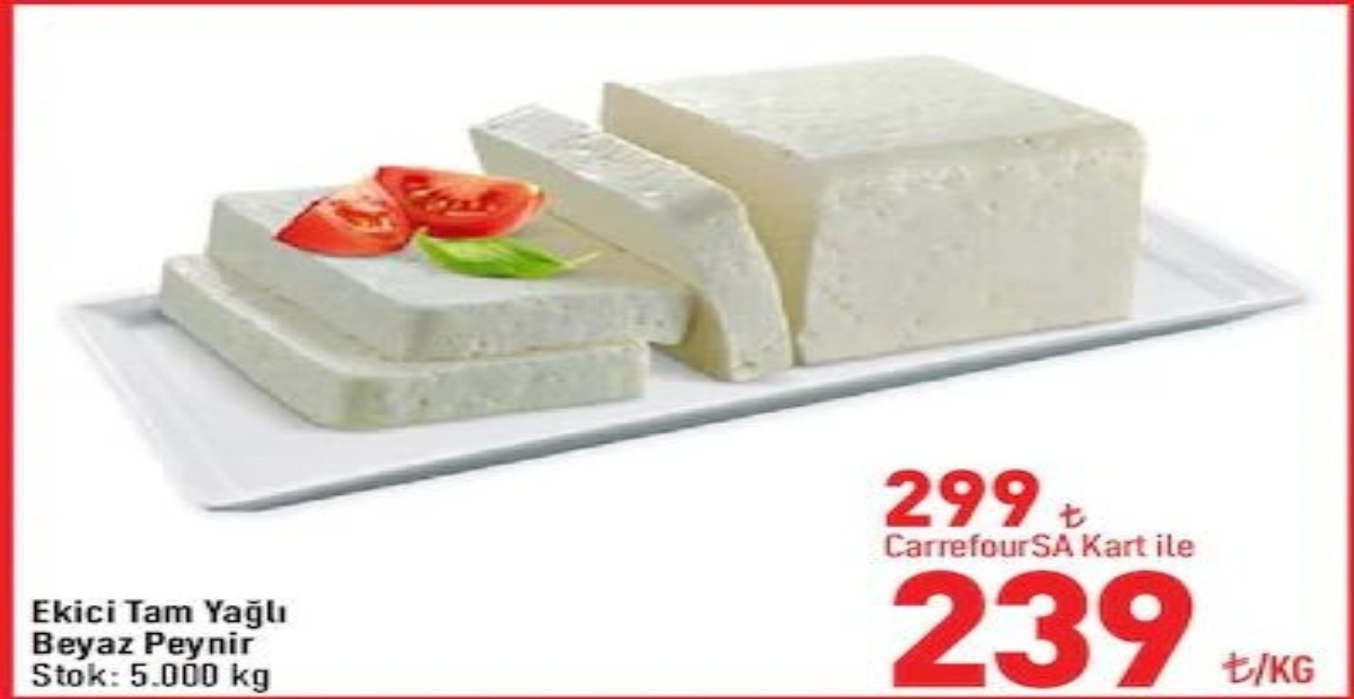 Peynir çeşitlerinde büyük indirim var! CarrefourSA 1-2-3-4-5 Temmuz aktüel ürünler listesi