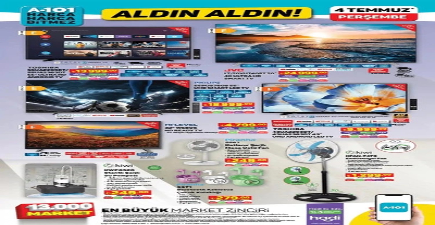 Tencereden mayoya, süpürgeden dikiş makinesine dev indirim! A101 1-2-3-4-5 Temmuz aktüel ürünler kataloğu