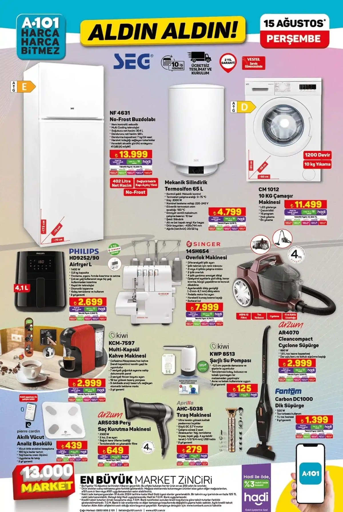 15 Ağustos 2024 A101 Güncel Katalog