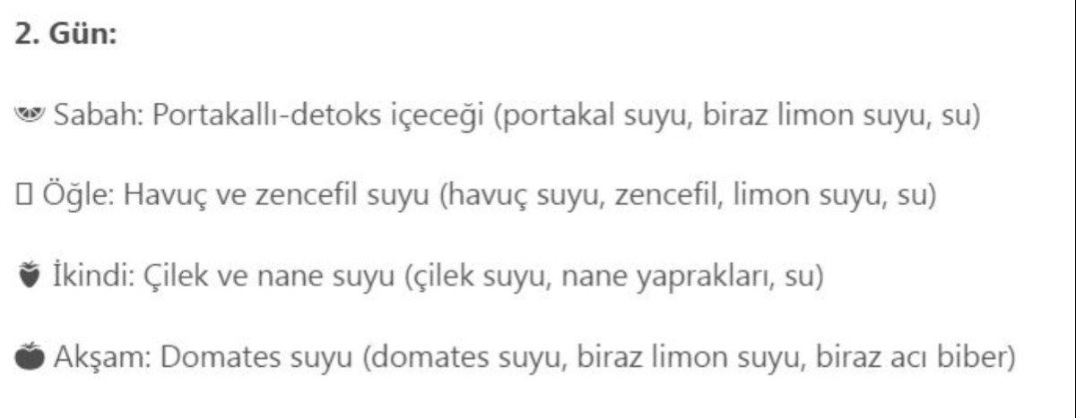 2 günde 2 kg ödem azaltan sıvı detoks