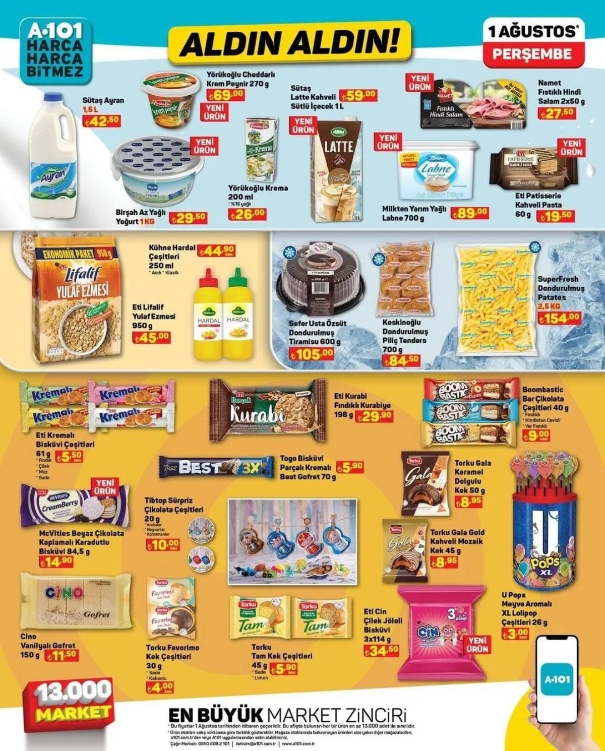 A101 Marketleri 1 Ağustos 2024 Kataloğu